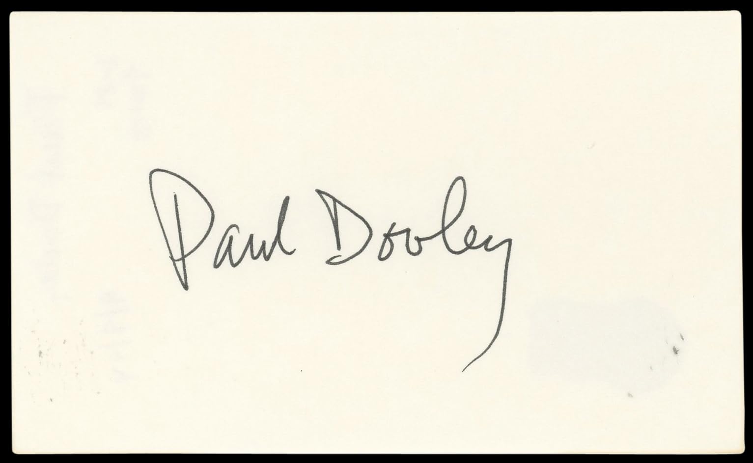 Paul Dooley Breaking Away Authentic Signed 3x5 Index Card BAS #BN89236