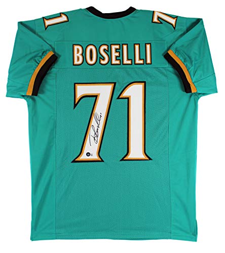 Tony Boselli Authentic Signed Teal Pro Style Jersey Autographed BAS Witnessed