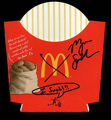 Morgan Spurlock "I Suck" Authentic Signed McDonald's Large Fry PSA/DNA #V22460