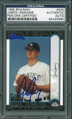 Jason Jennings Authentic Signed Card 1999 Bowman Rookie #435 PSA/DNA Slabbed