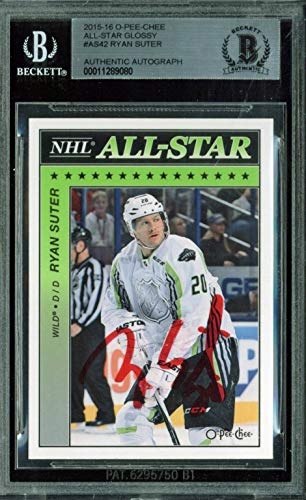Wild Ryan Suter Signed 2015 O-Pee-Chee All-Star Glossy #AS42 Card BAS Slabbed