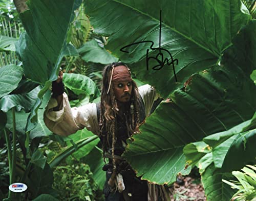 Johnny Depp Pirates Of The Caribbean  Signed 11x14 Photo Auto 10! PSA #W04464
