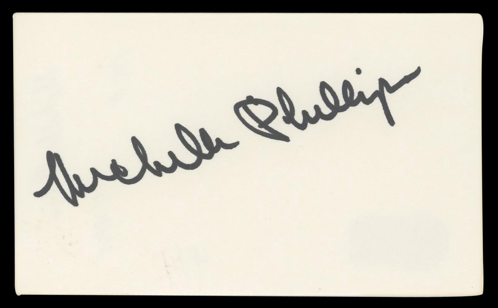 Michelle Phillips Valentino Authentic Signed 3x5 Index Card BAS #BL96363