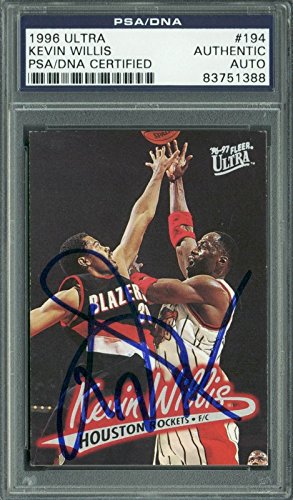 Rockets Kevin Willis Authentic Signed Card 1996 Ultra #194 PSA/DNA Slabbed