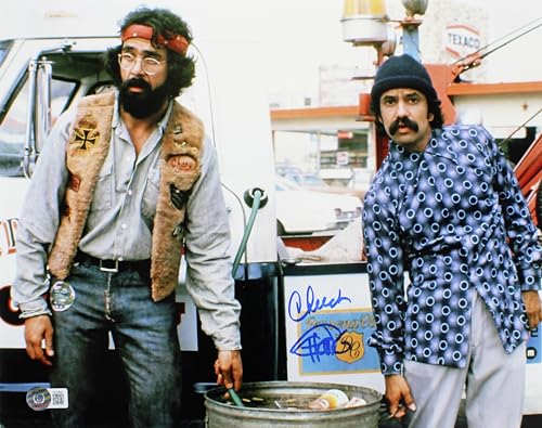Cheech Marin & Tommy Chong Up in Smoke Signed 11x14 Horizontal Keg Photo BAS