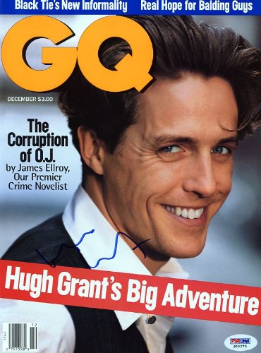 Hugh Grant Authentic Signed Gq Magazine Cover Autographed PSA/DNA #J00275