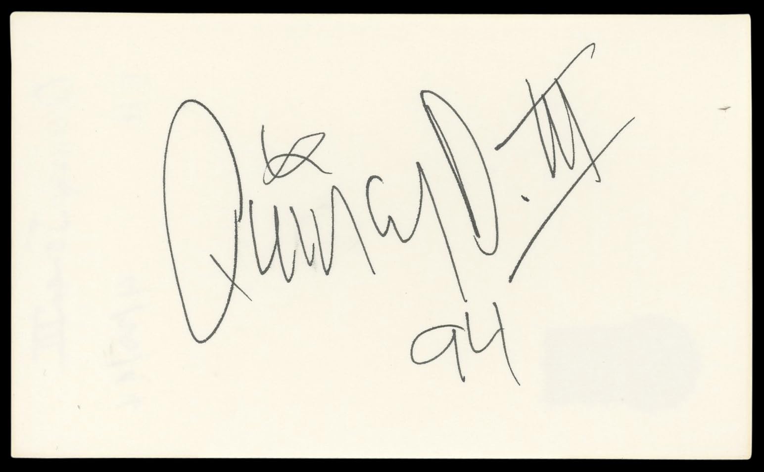 Quincy Jones III "94" Authentic Signed 3x5 Index Card Autographed BAS #BM56977