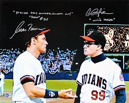Charlie Sheen & Corbin Bernsen Major League "STMFO" Signed 16x20 Photo BAS Wit 3