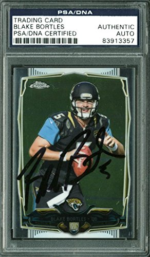 Jaguars Blake Bortles Signed Card 2014 Topps Chrome RC #187 PSA/DNA Slabbed A