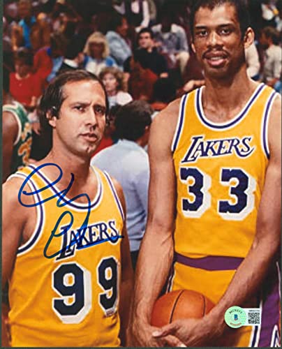 Chevy Chase Fletch Authentic Signed 8x10 Vertical Photo w/ Kareem BAS Witnessed