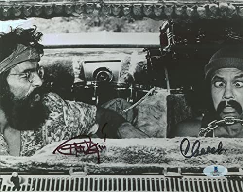 Cheech Marin & Tommy Chong Up in Smoke Authentic Signed 8x10 Photo BAS #B04578