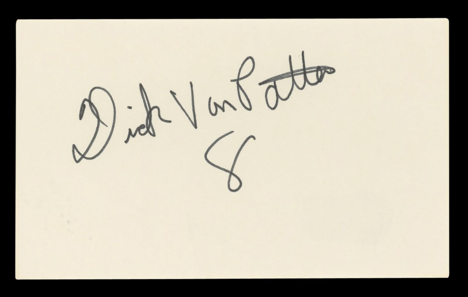 Dick Van Patten Spaceballs Authentic Signed 3x5 Index Card BAS #BL96836