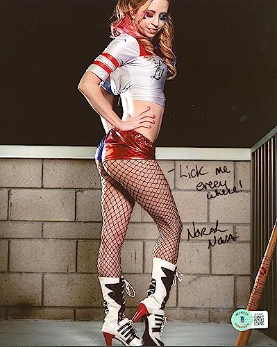 Norah Nova Adult Film Star w/ Unique Insc. Signed 8x10 Sexy Photo BAS #BH44946