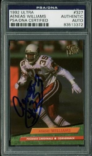 Cardinals Aeneas Williams Authentic Signed Card 1992 Ultra #327 PSA/DNA Slabbed