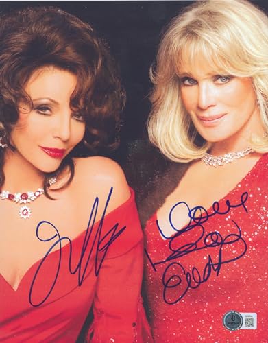 Joan Collins & Linda Evans Dynasty Authentic Signed 8x10 Photo BAS #BM38041