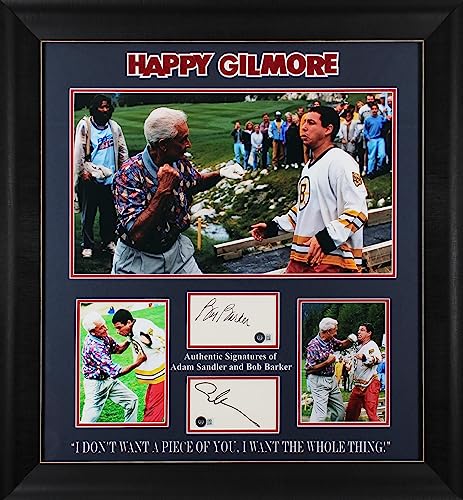 Adam Sandler & Bob Barker Happy Gilmore Authentic Signed Framed Display BAS