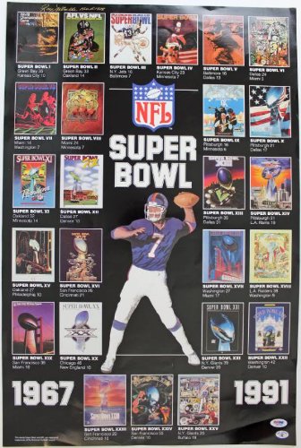 Ray Nitschke 'HOF 1978' Authentic Signed 17X26 Super Bowl Poster PSA/DNA #Q51563