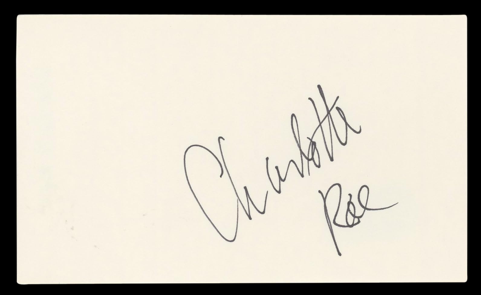 Charlotte Rae The Facts of Life Authentic Signed 3x5 Index Card BAS #BL96732