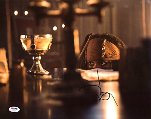 Johnny Depp Pirates Of The Caribbean Authentic Signed 11X14 Photo PSA #Z90202