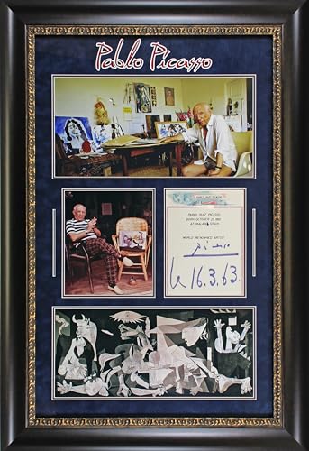 Pablo Picasso 16.3.63 Signed & Framed 8.5x11 Autograph Album Page PSA/DNA LOA