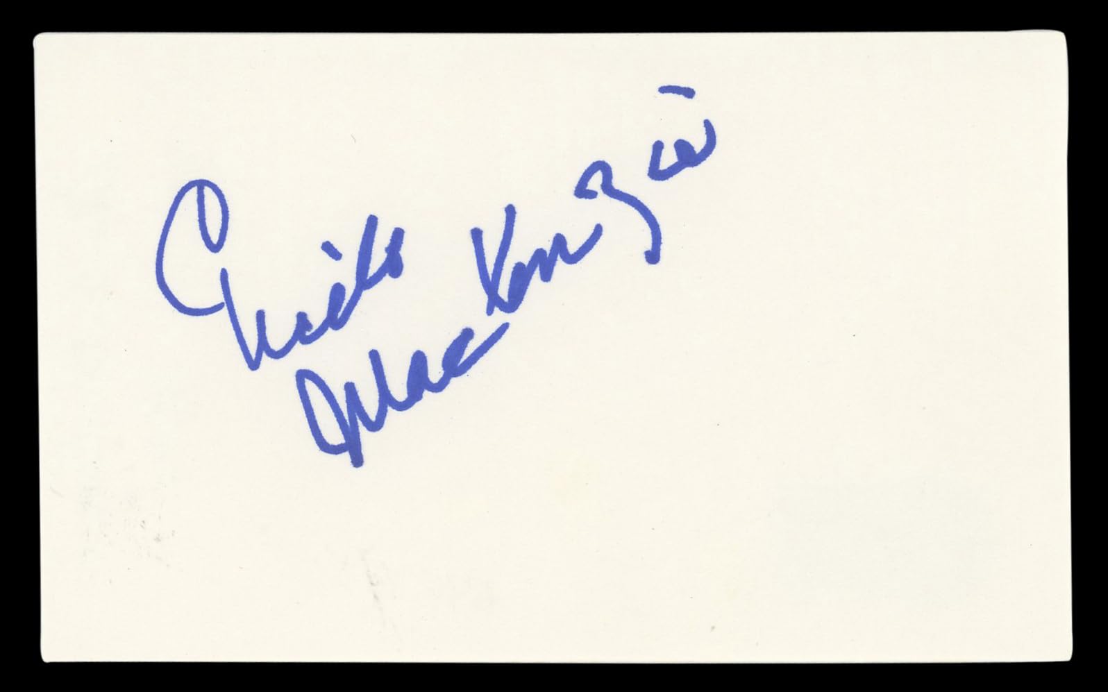 Gisele MacKenzie Your Hit Parade Authentic Signed 3x5 Index Card BAS #BL96367