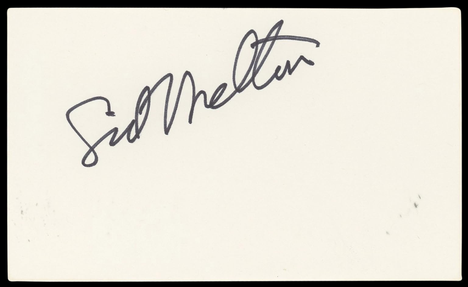 Sid Melton The Golden Girls Authentic Signed 3x5 Index Card BAS #BN89396