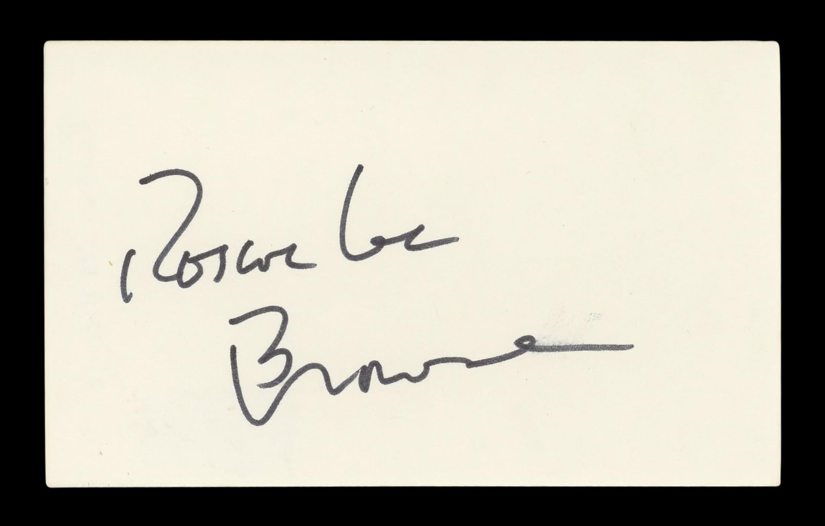 Roscoe Lee Browne Logan's Run Signed 3x5 Index Card Autographed BAS #BM57027