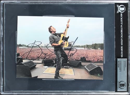 Bruce Springsteen Authentic Signed 5.5x8 Print Auto Graded Gem 10! BAS Slabbed