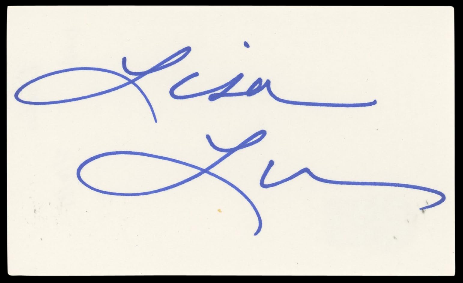 Lisa Lu Crazy Rich Asians Authentic Signed 3x5 Index Card BAS #BN89123