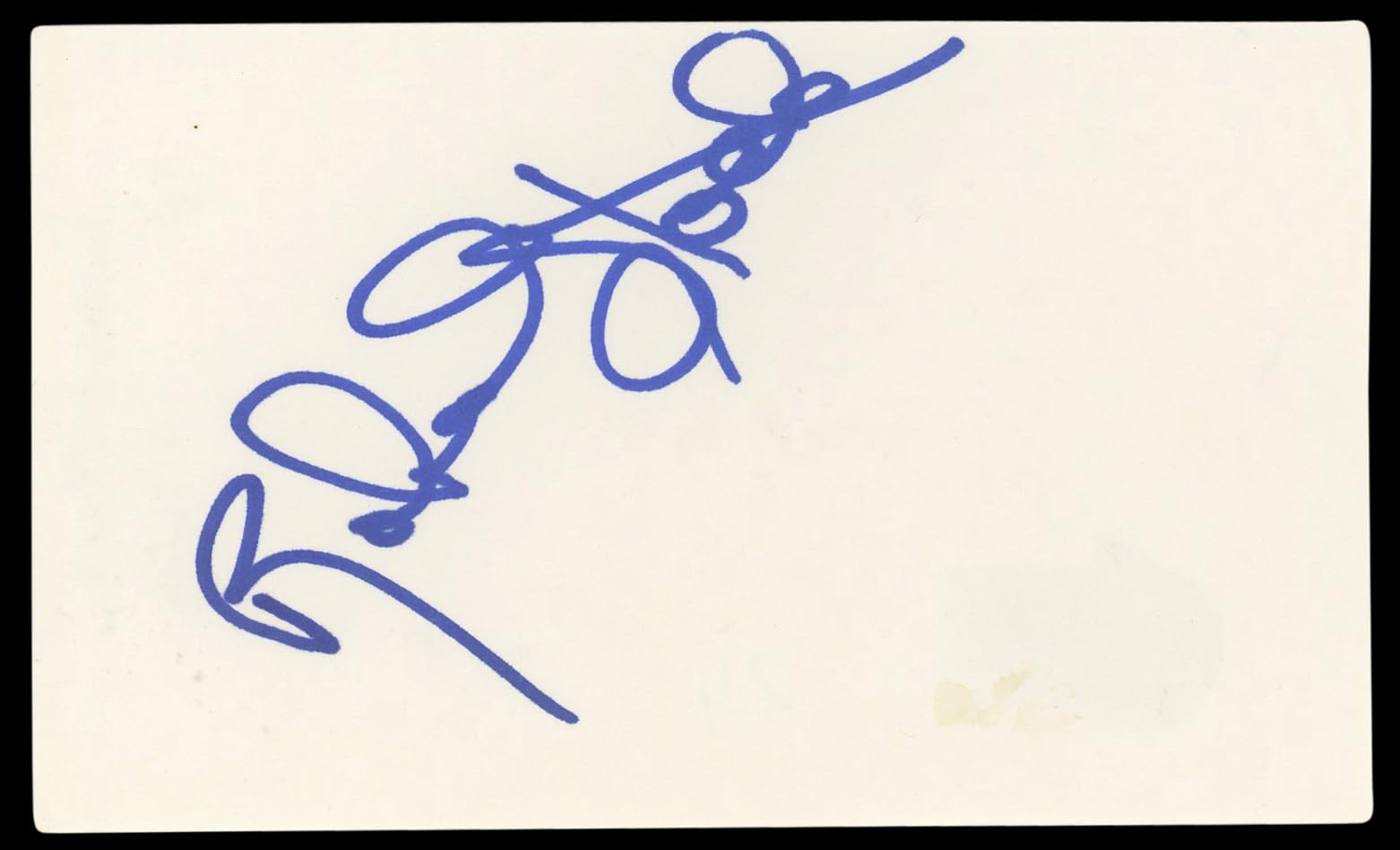 Robert Stack Airplane! Authentic Signed 3x5 Index Card Autographed BAS #BL96880