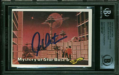 William Shatner Signed 1976 Star Trek #49 Mystery At Star Base Card BAS Slabbed