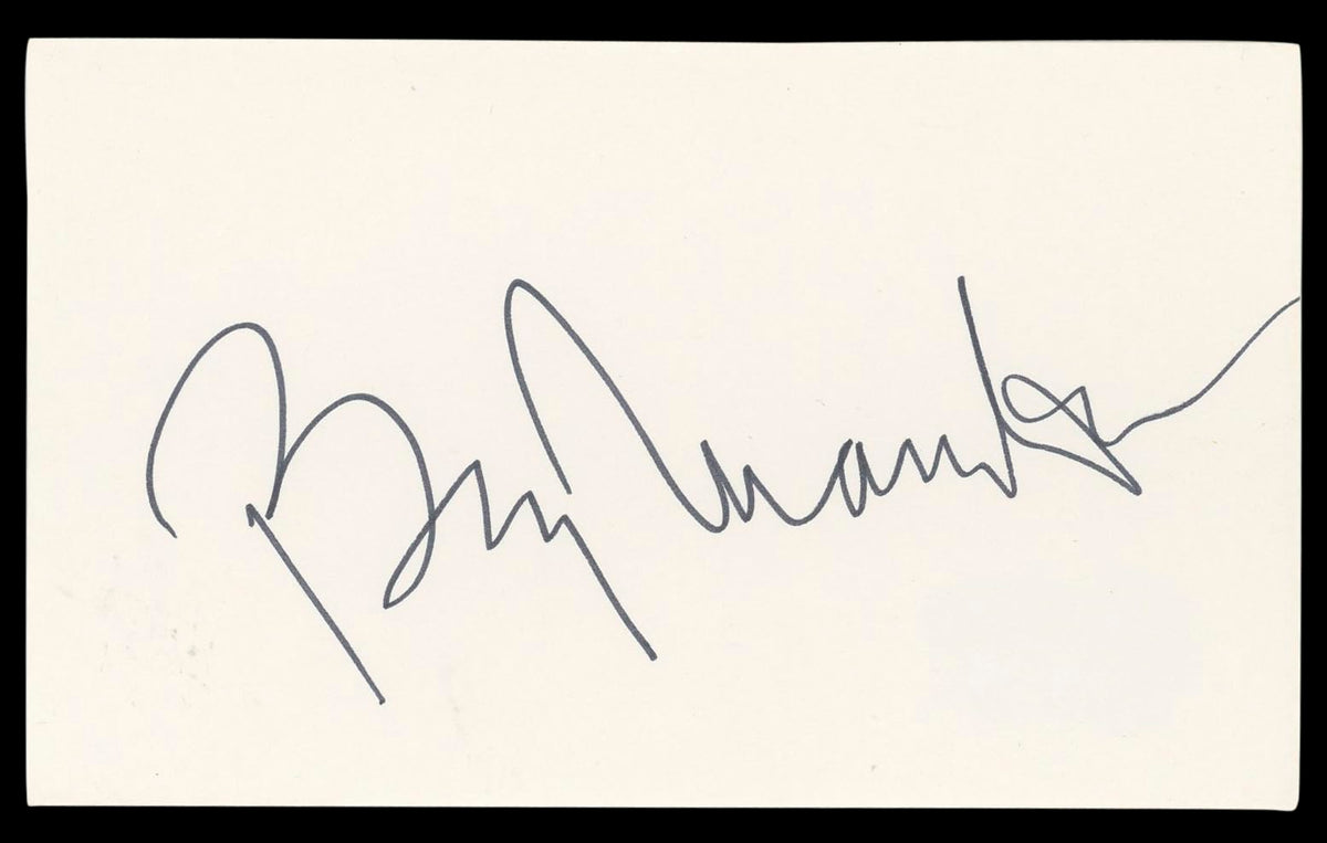 Barry Manilow Authentic Signed 3x5 Index Card Autographed BAS #BL98785