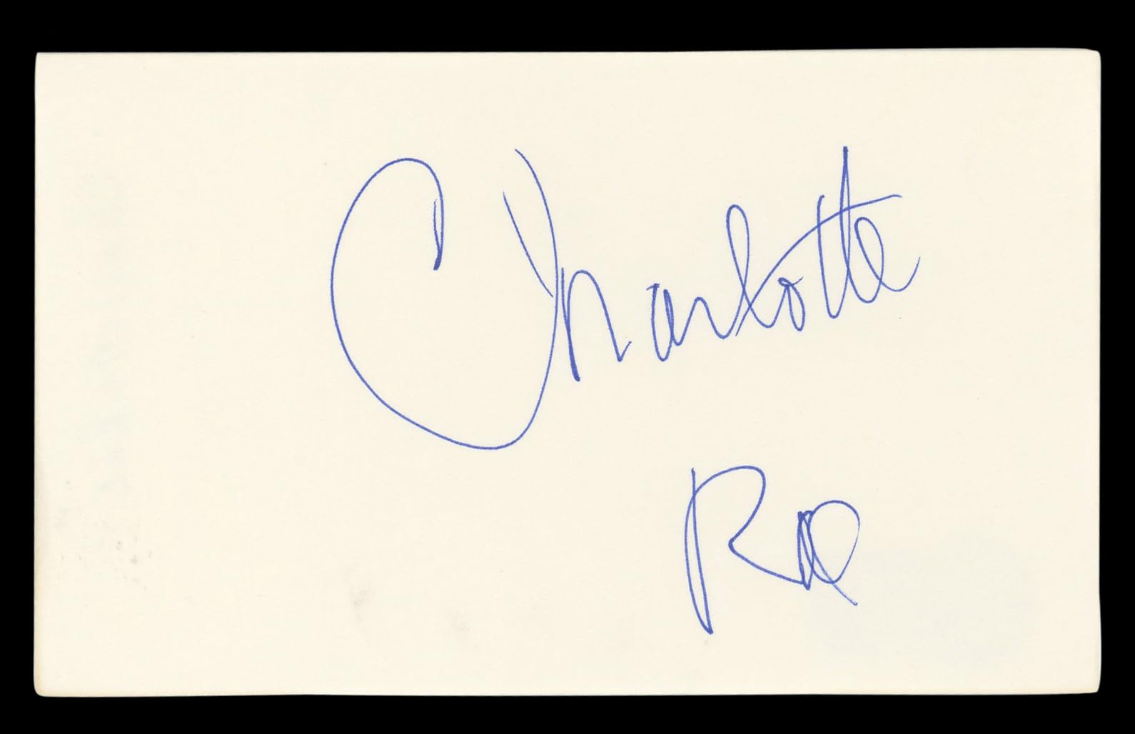 Charlotte Rae The Facts of Life Authentic Signed 3x5 Index Card BAS #BL98772