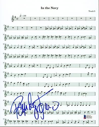 Randy Jones Authentic Signed 8.5X11 In The Navy Music Sheet Photo BAS #E67623
