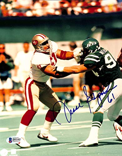 49ers Jesse Sapolu Authentic Signed 8x10 Photo versus Jets Autographed BAS