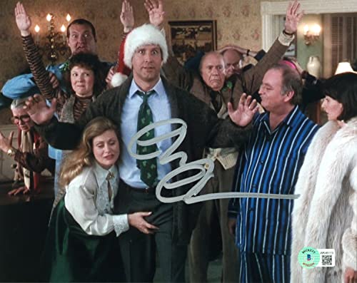 Chevy Chase Christmas Vacation Authentic Signed 8x10 Hands Up Photo BAS Witness