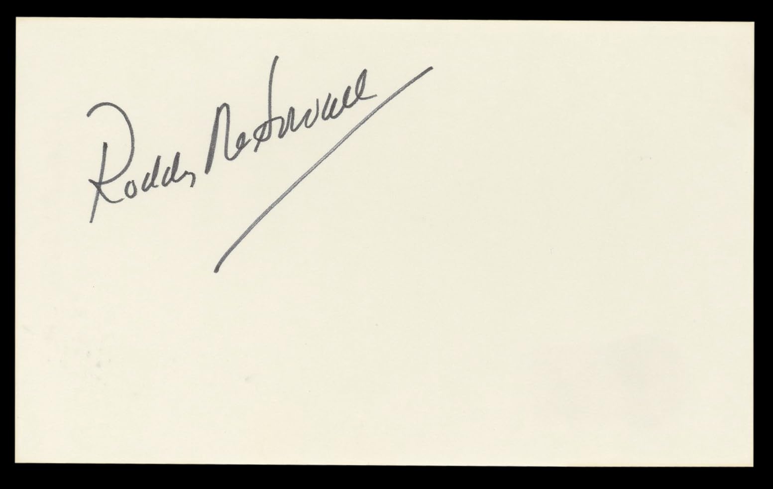 Roddy McDowall Planet Of The Apes Authentic Signed 3x5 Index Card BAS #BL98880