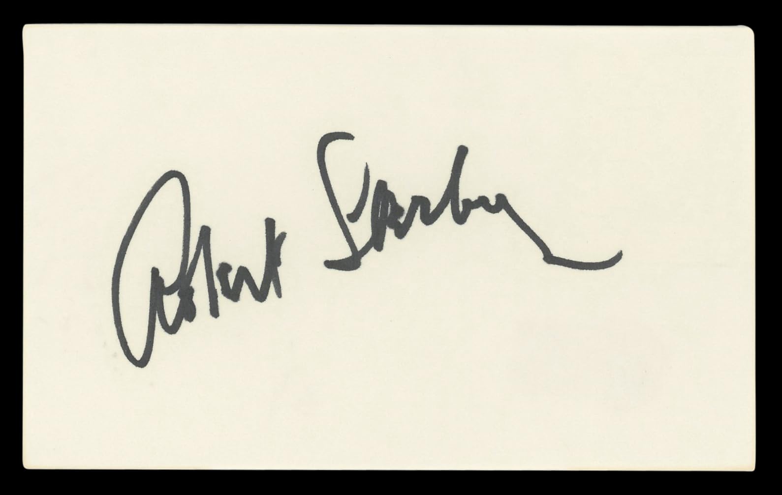 Robert Sterling Roughshod Authentic Signed 3x5 Index Card BAS #BL96893