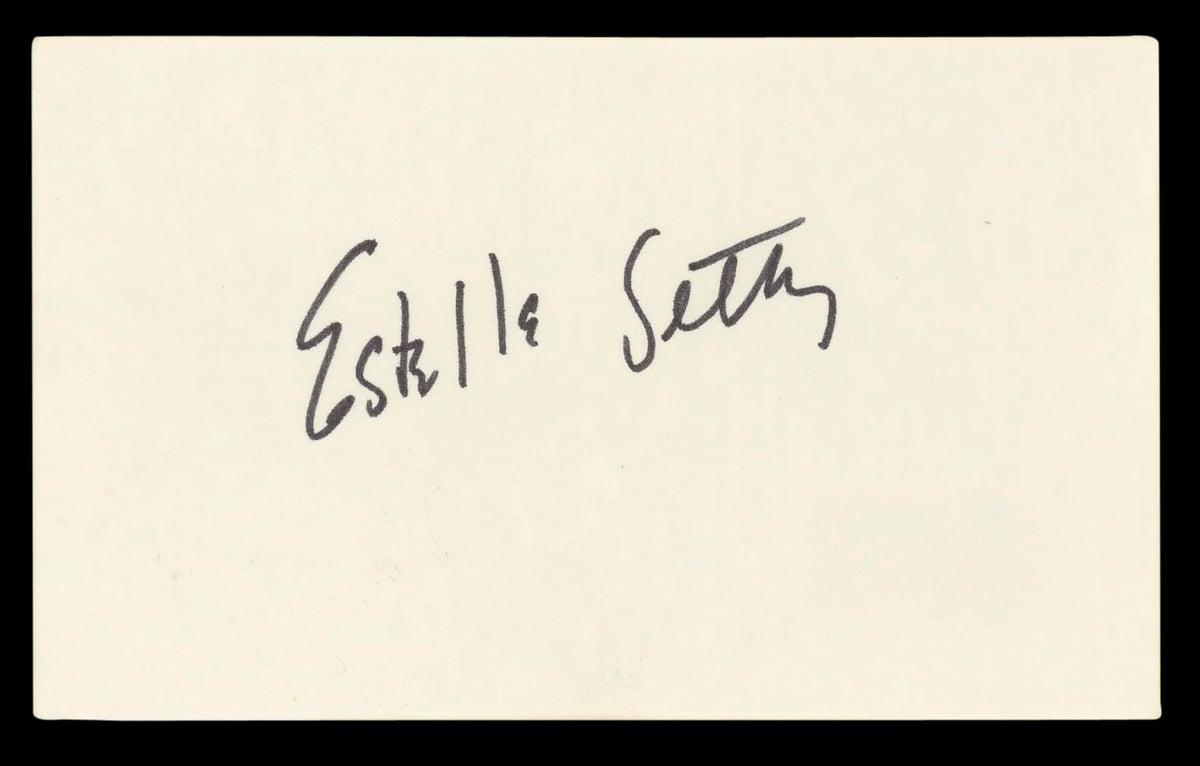 Estelle Getty The Golden Girls Authentic Signed 3x5 Index Card BAS #BL98510