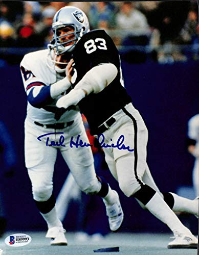 Raiders Ted Hendricks Authentic Signed 8x10 Photo versus Giants Autographed BAS