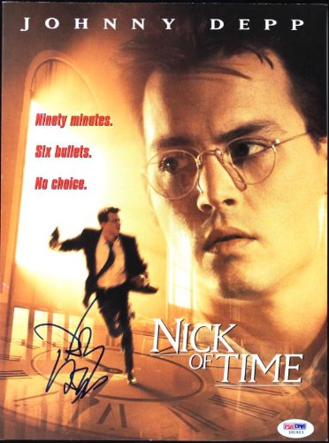 Johnny Depp Authentic Signed 9X12 Nick Of Time Program PSA/DNA #I81983