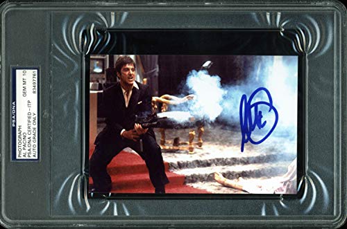 Al Pacino Scarface Authentic Signed 4x6 Photo Auto Graded Gem 10! PSA Slabbed