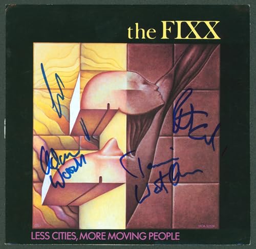 Fixx (4) Curnin, Woods, Greenall & Oram Signed  45 RPM Album Cover BAS #AB77973