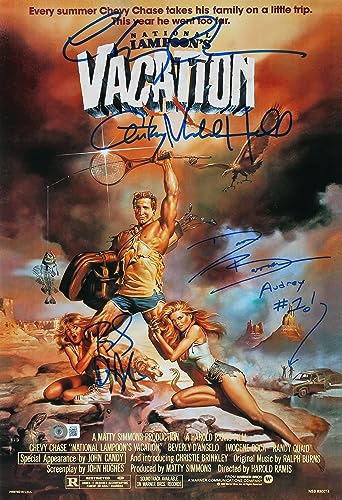 Vacation  (4) Chevy Chase, D'Angelo,  Barron & Hall Signed 12x18 Photo BAS Wit 2