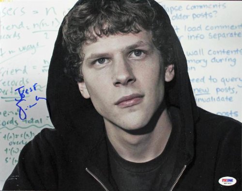 Jesse Eisenberg The Social Network Signed Authentic 11X14 Photo PSA/DNA #M97402