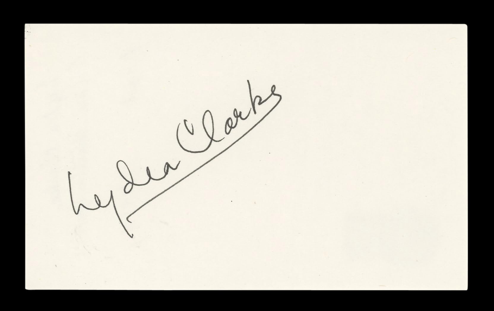 Lydia Clarke The Atomic City Signed 3x5 Index Card Autographed BAS #AD70170