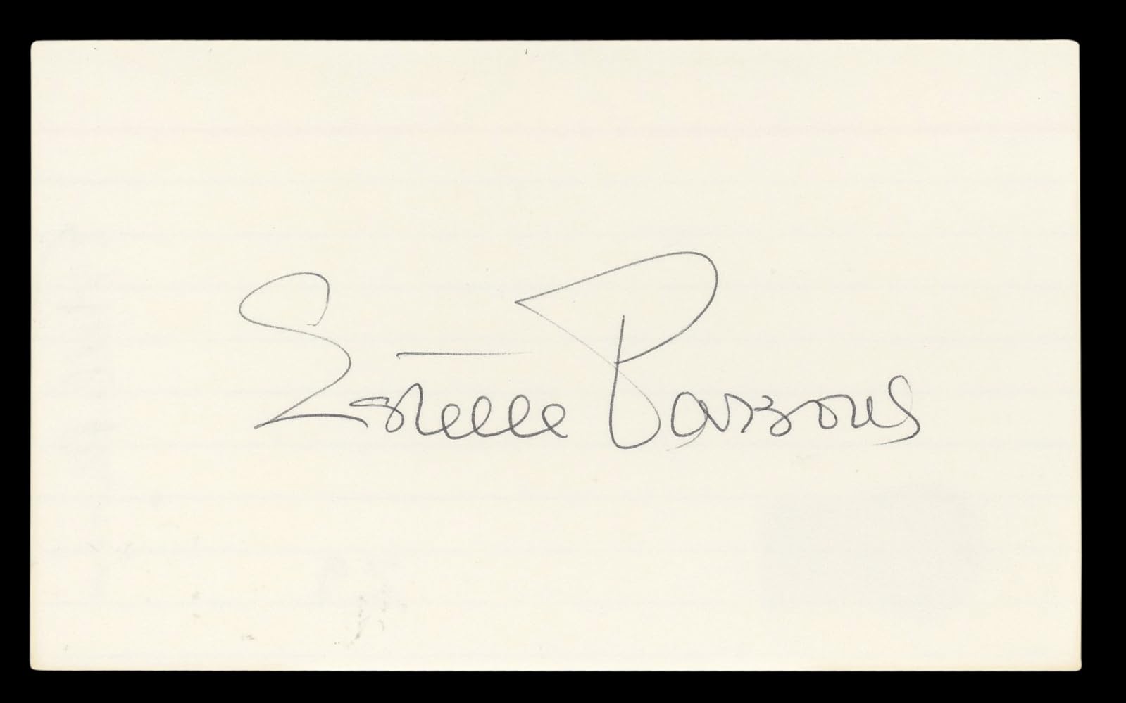 Estelle Parsons Bonnie and Clyde Authentic Signed 3x5 Index Card BAS #BL96435