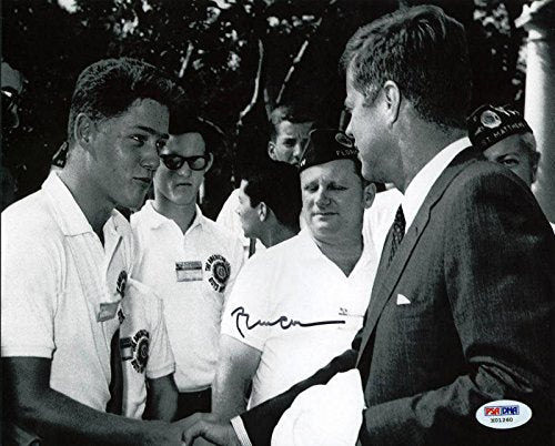 Bill Clinton Signed 8X10 Photo Meeting John F. Kennedy In 1963 PSA/DNA #X01260