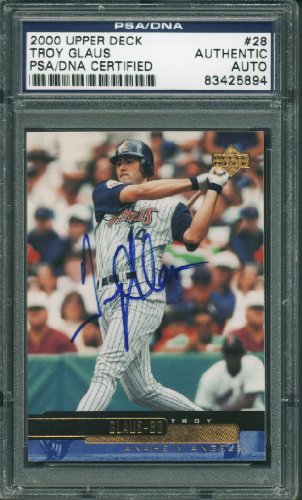 Angels Troy Glaus Authentic Signed Card 2000 Upper Deck #28 PSA/DNA Slabbed