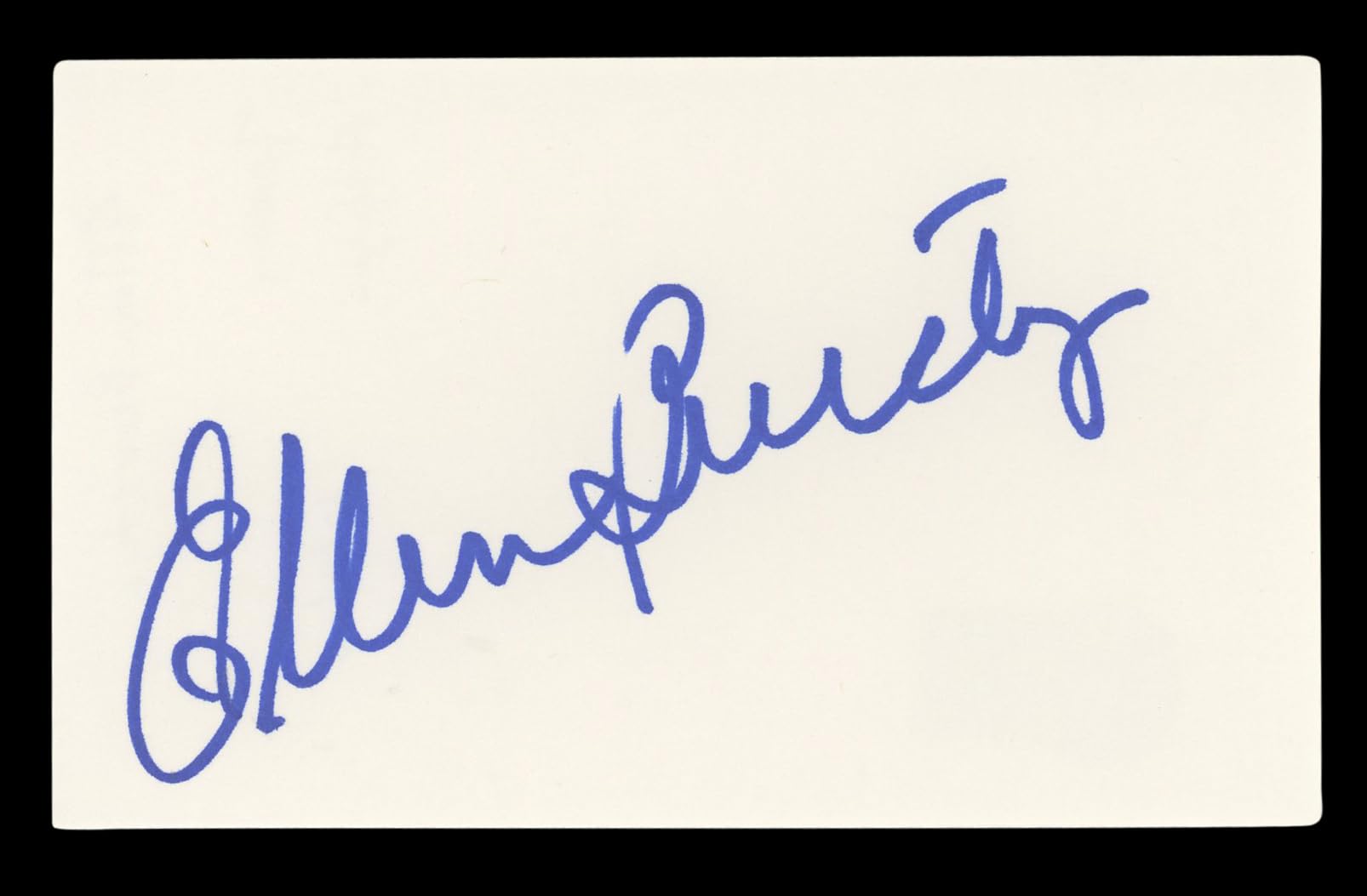Ellen Burstyn The Exorcist Signed 3x5 Index Card Autographed BAS #AD70132